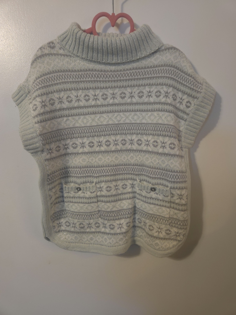 Aspen Kids' knitted poncho-style sweater